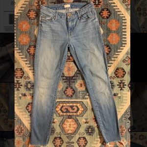 MOTHER DENIM Looker Ankle Fray